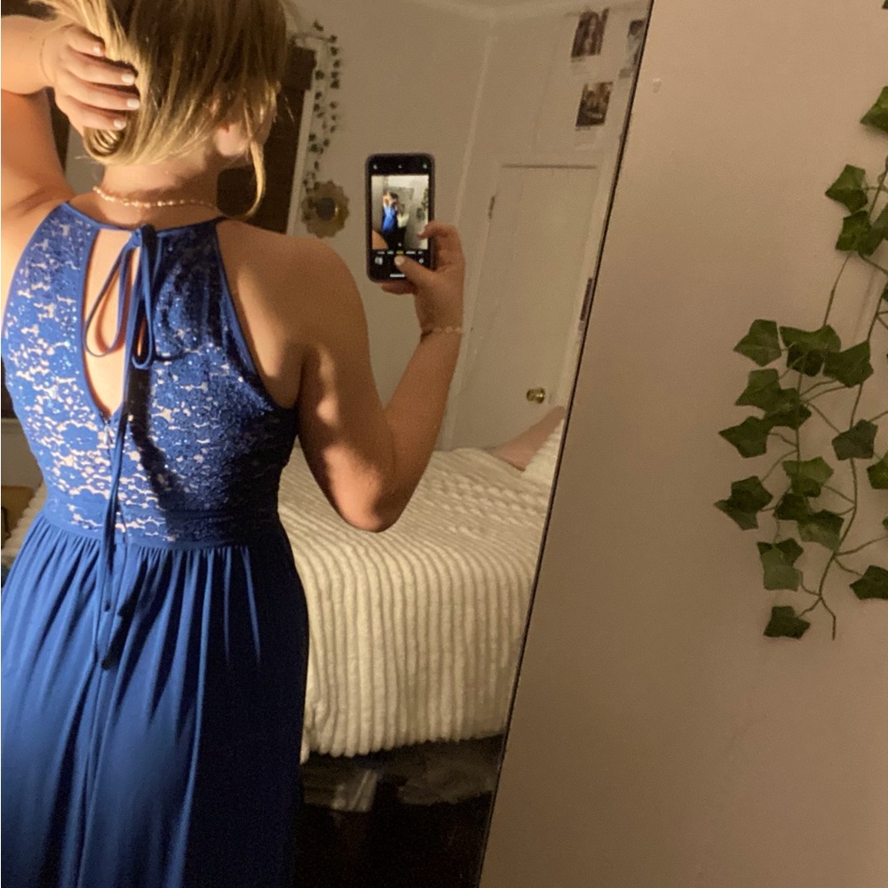 Morgan & Co. Blue Prom Dress